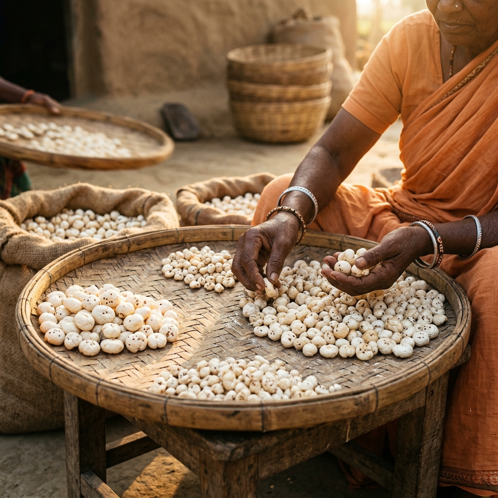 Shreeja Lakshmi premium makhana quality inspection